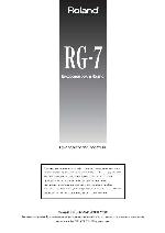 User manual Roland RG-7 