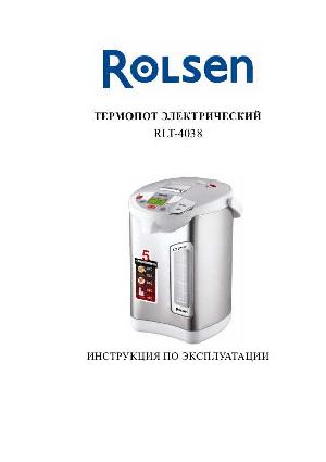 Инструкция Rolsen RLT-4038  ― Manual-Shop.ru