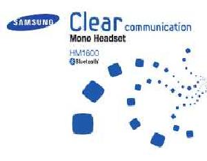 Инструкция Samsung HM-1600  ― Manual-Shop.ru