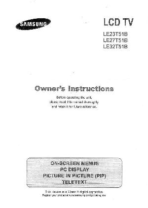 Инструкция Samsung LE-23T51B  ― Manual-Shop.ru