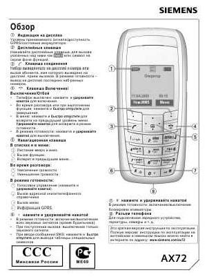 Инструкция Siemens AX72  ― Manual-Shop.ru