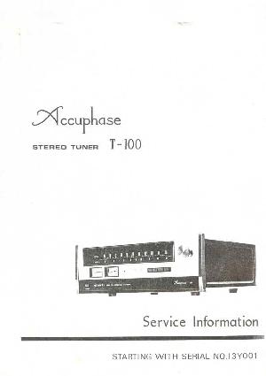 Сервисная инструкция Accuphase T-100 ― Manual-Shop.ru