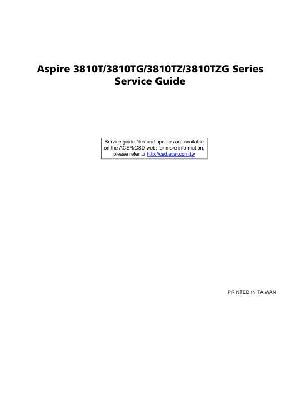 Сервисная инструкция Acer Aspire 3810T, 3810TG, 3810TZ, 3810TZG  ― Manual-Shop.ru