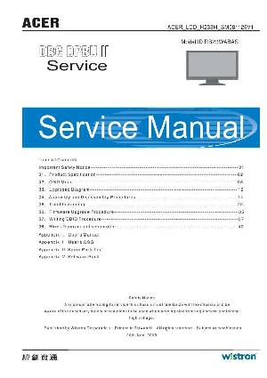 Сервисная инструкция Acer H233H ― Manual-Shop.ru