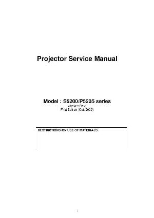 Сервисная инструкция Acer S5200, P5205 ― Manual-Shop.ru