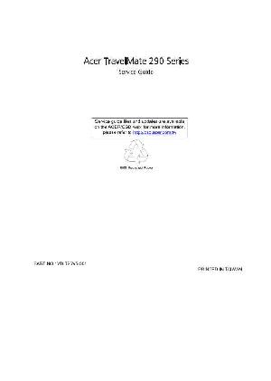 Service manual Acer TravelMate 290 S ― Manual-Shop.ru