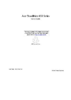 Сервисная инструкция Acer TravelMate 650 S ― Manual-Shop.ru