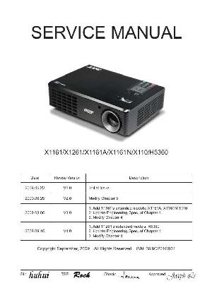 Сервисная инструкция Acer X110, H5360 ― Manual-Shop.ru