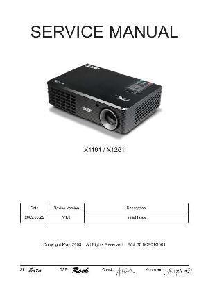 Сервисная инструкция Acer X1161, X1261 ― Manual-Shop.ru