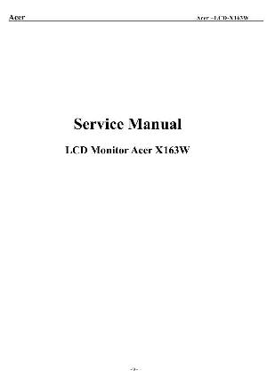 Сервисная инструкция Acer X163W ― Manual-Shop.ru