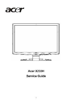Сервисная инструкция Acer X233H ― Manual-Shop.ru