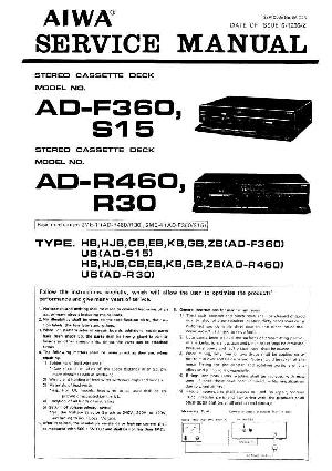 Service manual Aiwa AD-F360, AD-S15, AD-R460, AD-R30 ― Manual-Shop.ru