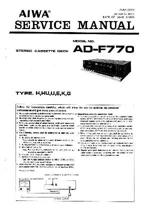 Сервисная инструкция Aiwa AD-F770 ― Manual-Shop.ru