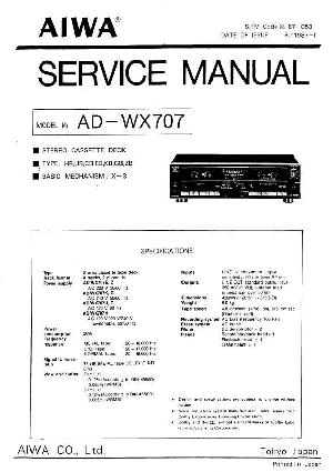 Сервисная инструкция Aiwa AD-WX707 ― Manual-Shop.ru