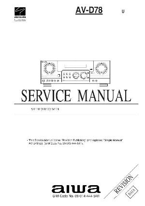 Сервисная инструкция Aiwa AV-D78 ― Manual-Shop.ru