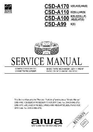 Сервисная инструкция Aiwa CSD-A100, CSD-A110, CSD-A170 ― Manual-Shop.ru