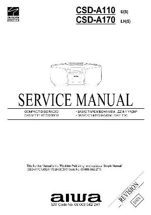 Сервисная инструкция Aiwa CSD-A110, CSD-A170 ― Manual-Shop.ru