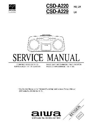 Сервисная инструкция Aiwa CSD-A220, CSD-A229 ― Manual-Shop.ru