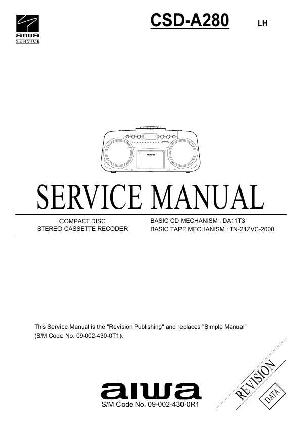Сервисная инструкция Aiwa CSD-A280 ― Manual-Shop.ru