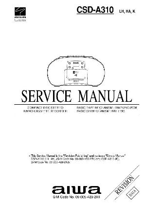 Сервисная инструкция Aiwa CSD-A310 ― Manual-Shop.ru