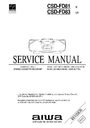 Сервисная инструкция Aiwa CSD-FD81, CSD-FD83 ― Manual-Shop.ru