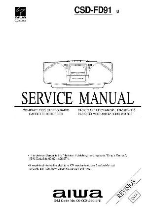 Сервисная инструкция Aiwa CSD-FD91 ― Manual-Shop.ru