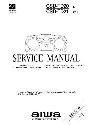 Сервисная инструкция Aiwa CSD-TD20, CSD-TD21 ― Manual-Shop.ru