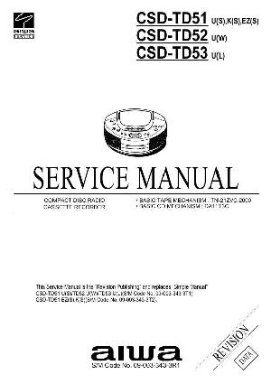 Service manual Aiwa CSD-TD51, CSD-TD52, CSD-TD53 ― Manual-Shop.ru