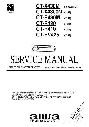 Сервисная инструкция Aiwa CT-X430M, CT-X4300M ― Manual-Shop.ru