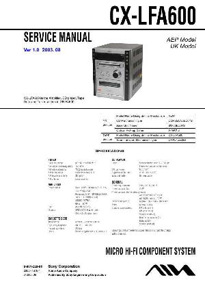 Сервисная инструкция Aiwa CX-LFA600 ― Manual-Shop.ru
