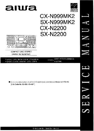Сервисная инструкция Aiwa CX-N2200CX, CX-N999MK2 ― Manual-Shop.ru