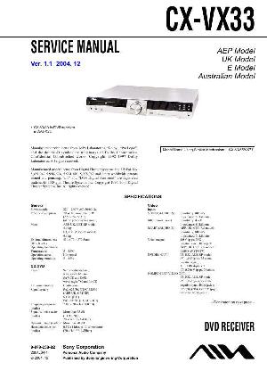 Сервисная инструкция Aiwa CX-VX33 ― Manual-Shop.ru