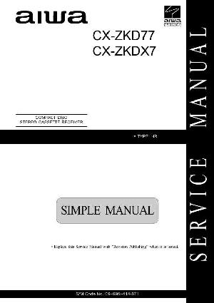 Сервисная инструкция Aiwa CX-ZKD77, CX-ZKDX7 ― Manual-Shop.ru