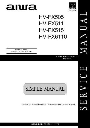 Сервисная инструкция Aiwa HV-FX505, FX511, FX515, FX6110 ― Manual-Shop.ru