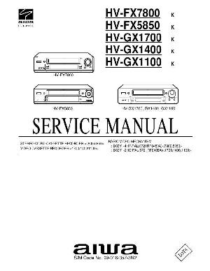 Сервисная инструкция Aiwa HV-FX5850, HV-FX7800, HV-GX1100, HV-GX1400, HV-GX1700 ― Manual-Shop.ru