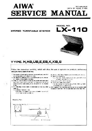 Сервисная инструкция Aiwa LX-110 ― Manual-Shop.ru
