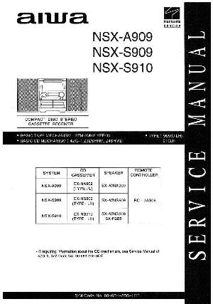 Сервисная инструкция Aiwa NSX-A909, NSX-S909, NSX-S910 ― Manual-Shop.ru