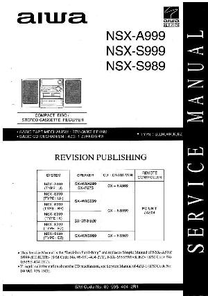 Сервисная инструкция Aiwa NSX-A999, NSX-S989, NSX-S999 ― Manual-Shop.ru