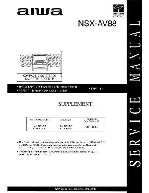 Сервисная инструкция Aiwa NSX-AV88 ― Manual-Shop.ru