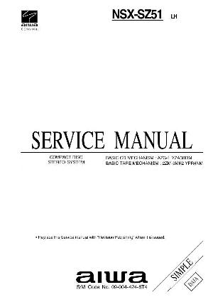 Сервисная инструкция Aiwa NSX-SZ51 ― Manual-Shop.ru
