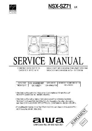 Сервисная инструкция Aiwa NSX-SZ71 ― Manual-Shop.ru