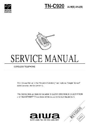 Сервисная инструкция Aiwa TN-C920 ― Manual-Shop.ru
