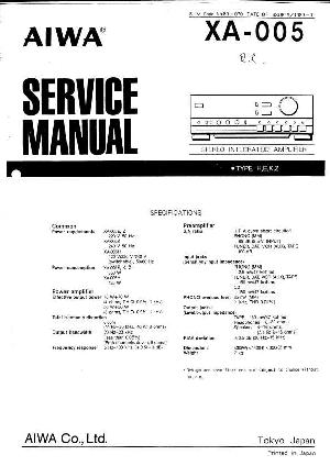 Сервисная инструкция AIWA XA-005 ― Manual-Shop.ru