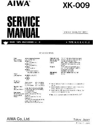Сервисная инструкция AIWA XK-009 ― Manual-Shop.ru