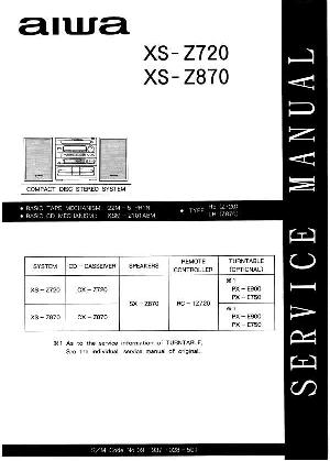 Сервисная инструкция AIWA XS-Z720, XS-Z780 ― Manual-Shop.ru