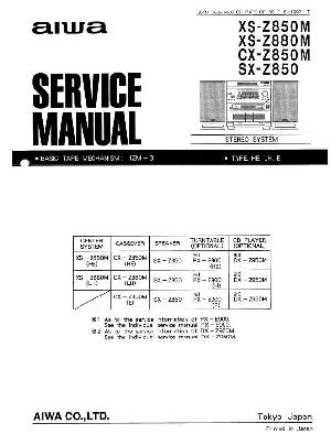 Сервисная инструкция Aiwa XS-Z850M, XS-Z880M, CX-Z850M, SX-Z850 ― Manual-Shop.ru