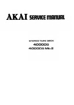 Сервисная инструкция Akai 4000DS, 4000DS, MK2 ― Manual-Shop.ru