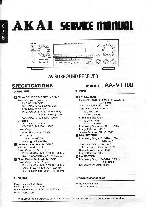 Сервисная инструкция AKAI AA-V1100 ― Manual-Shop.ru