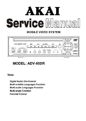 Сервисная инструкция Akai ADV-85DR ― Manual-Shop.ru