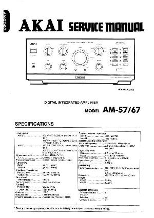 Сервисная инструкция Akai AM-57, AM-67 ― Manual-Shop.ru
